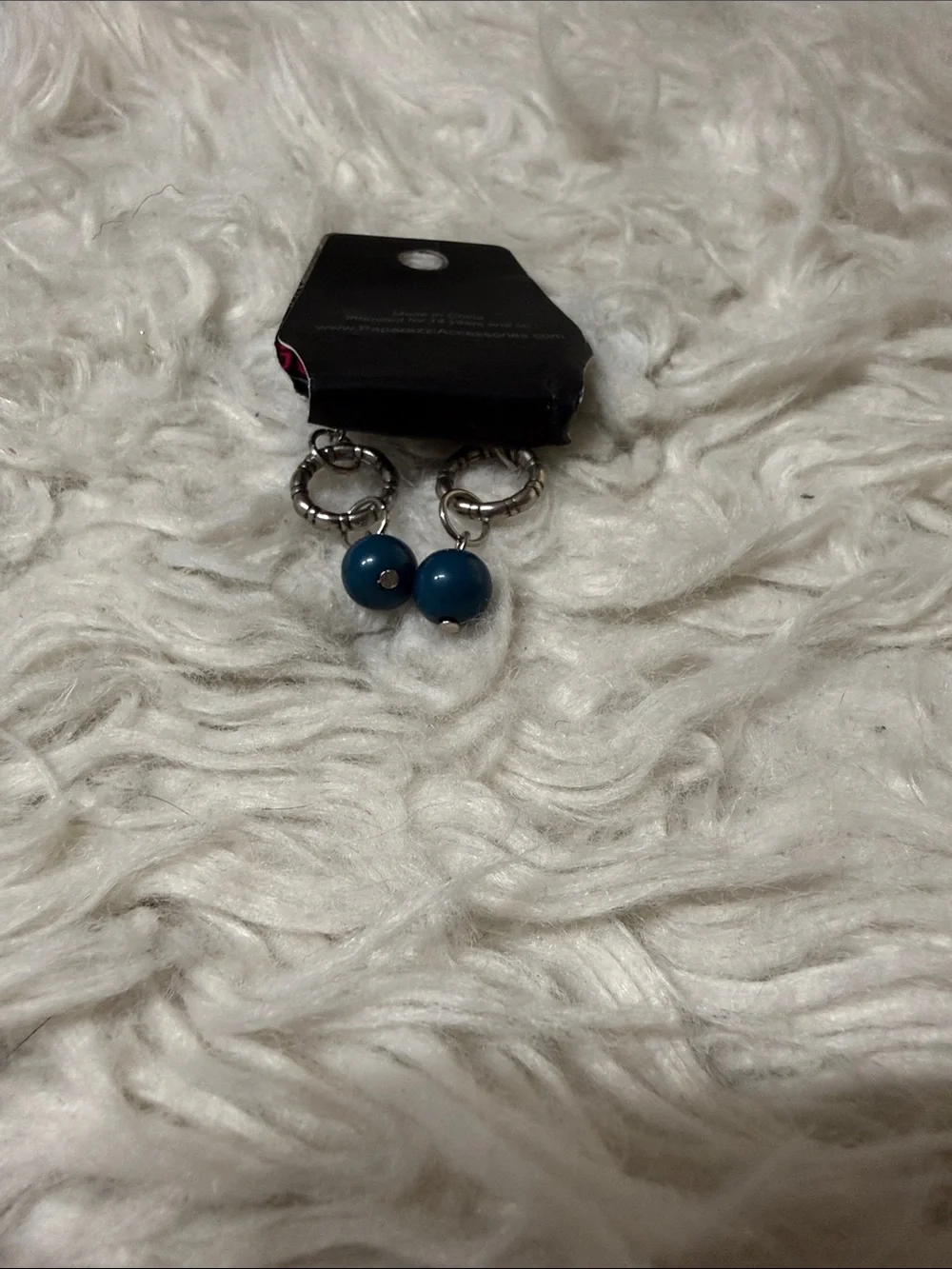 NWT Paparazzi Silver Blue/Green Balls Dangle Earrings